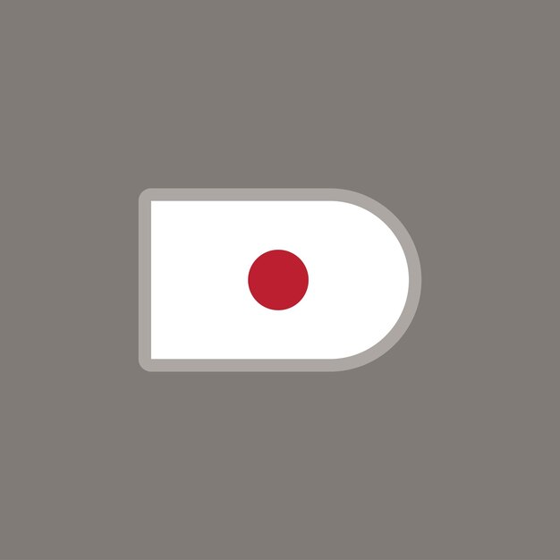 Ilustración de la plantilla de la bandera de Japón