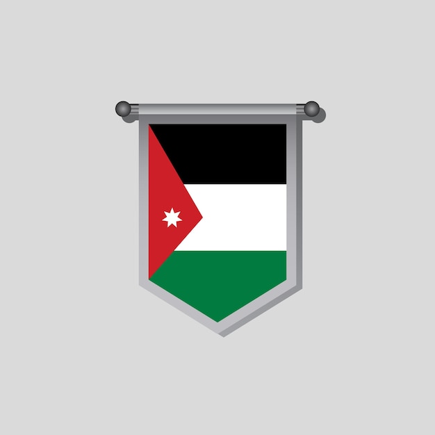 Ilustración de la plantilla de la bandera de jordania