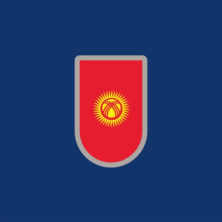 Vector ilustración de la plantilla de la bandera de kirguistán