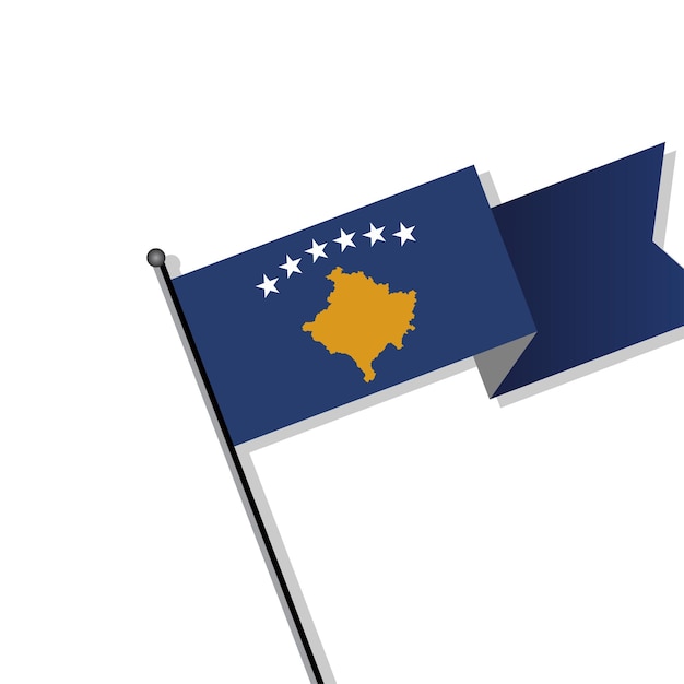 Ilustración de la plantilla de la bandera de Kosovo