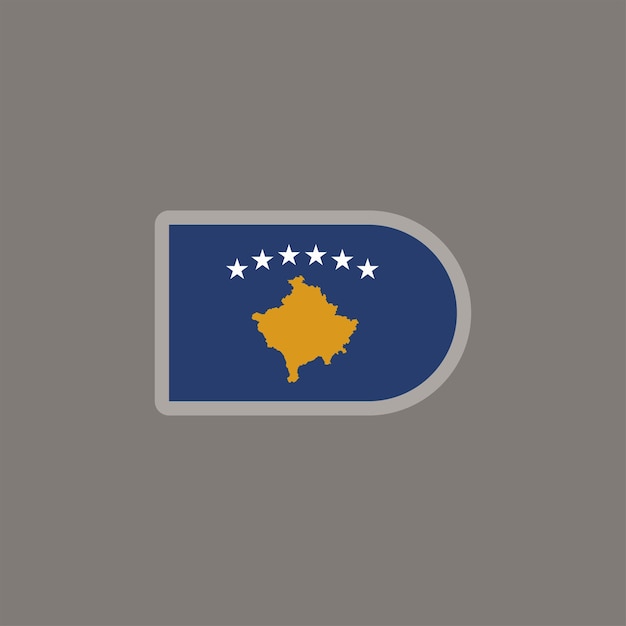 Ilustración de la plantilla de la bandera de kosovo