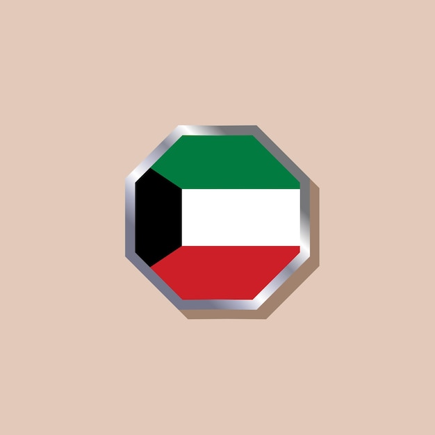 Ilustración de la plantilla de la bandera de Kuwait