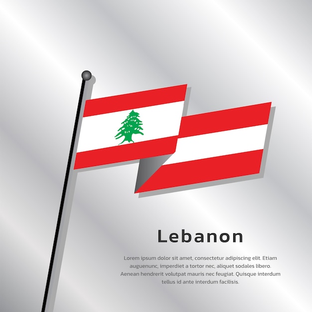 Ilustración de la plantilla de la bandera del Líbano