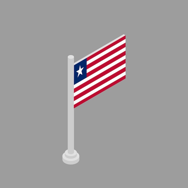 Vector ilustración de la plantilla de la bandera de liberia