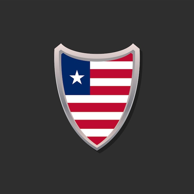 Vector ilustración de la plantilla de la bandera de liberia