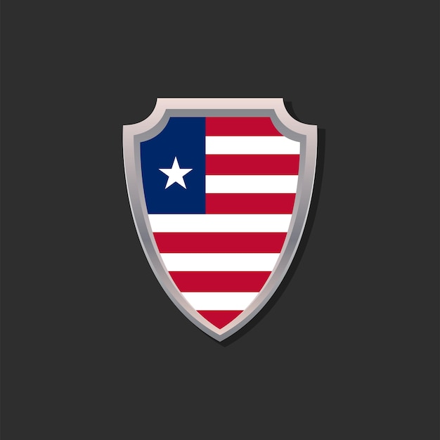 Ilustración de la plantilla de la bandera de Liberia