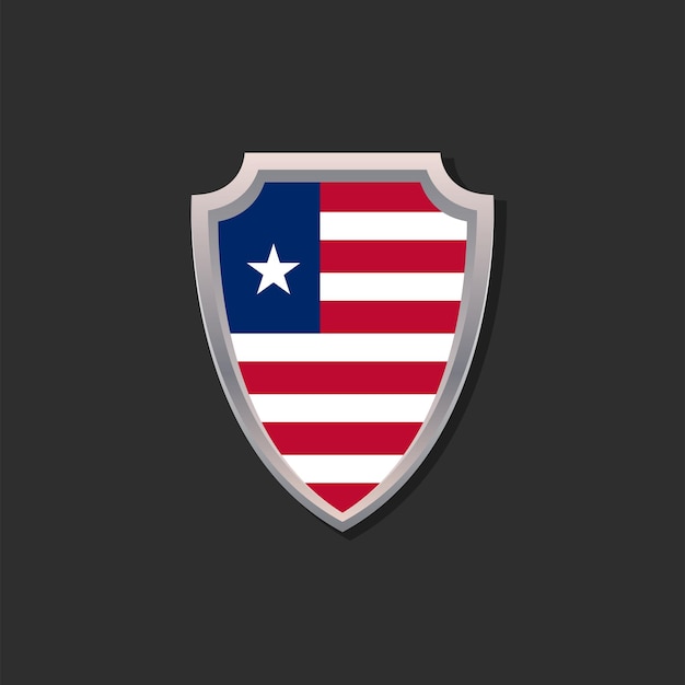 Vector ilustración de la plantilla de la bandera de liberia