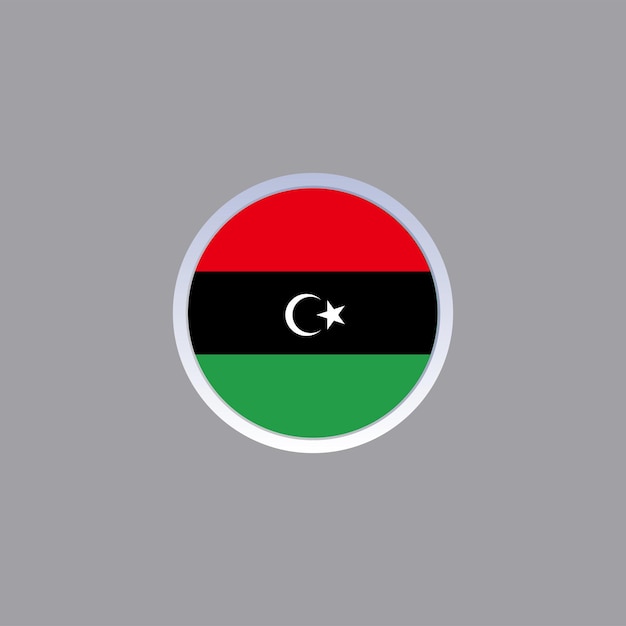 Ilustración de la plantilla de la bandera de Libia