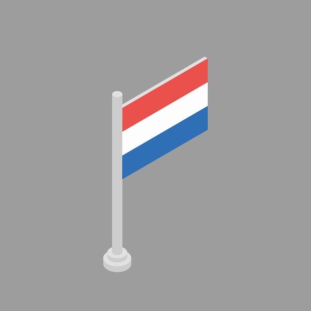 Ilustración de la plantilla de la bandera de Luxemburgo
