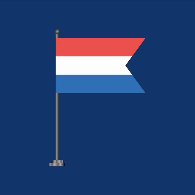 Vector ilustración de la plantilla de la bandera de luxemburgo