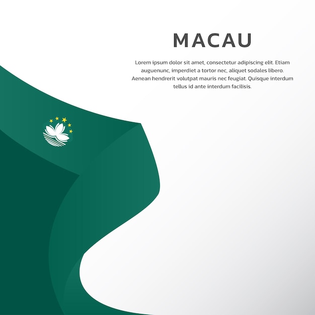 Ilustración de la plantilla de la bandera de Macao
