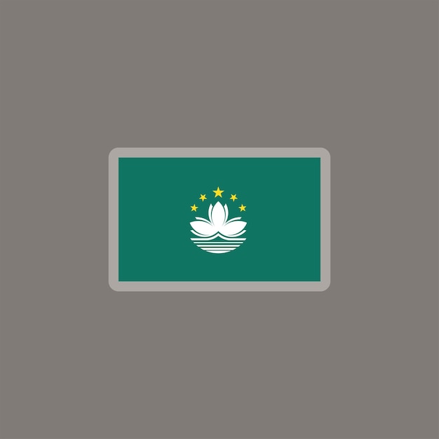 Ilustración de la plantilla de la bandera de Macao