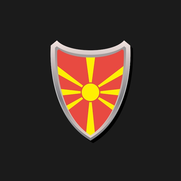 Vector ilustración de la plantilla de la bandera de macedonia