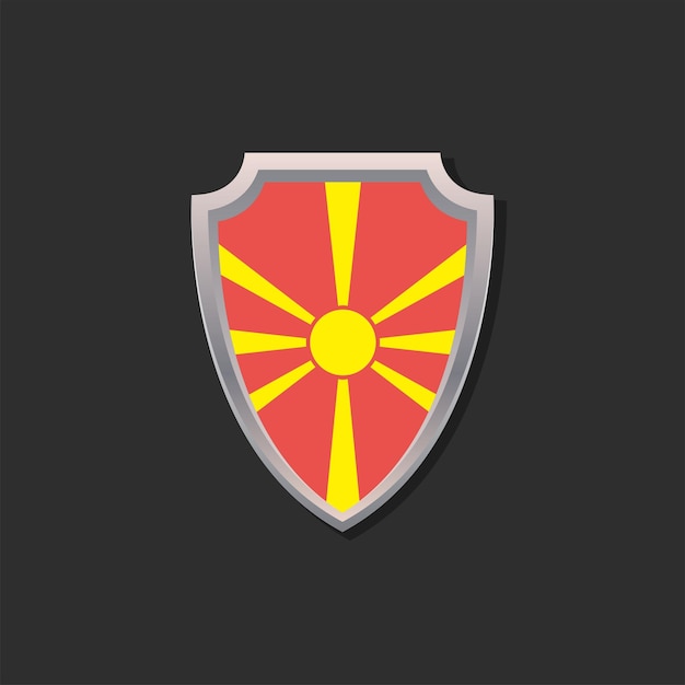 Vector ilustración de la plantilla de la bandera de macedonia