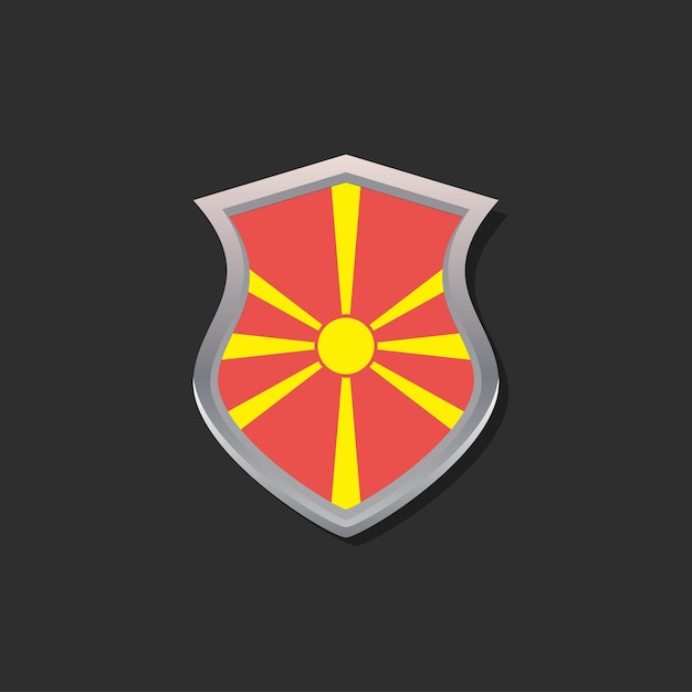 Ilustración de la plantilla de la bandera de Macedonia
