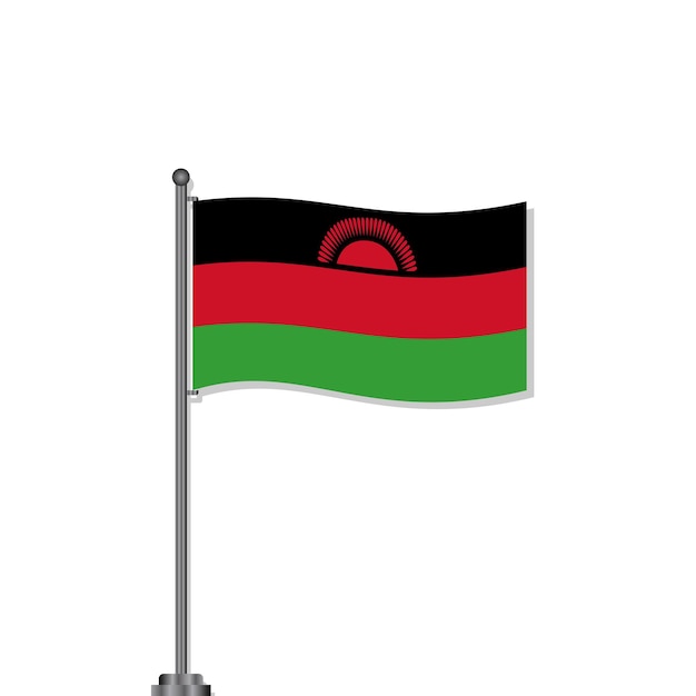 Ilustración de la plantilla de la bandera de malawi