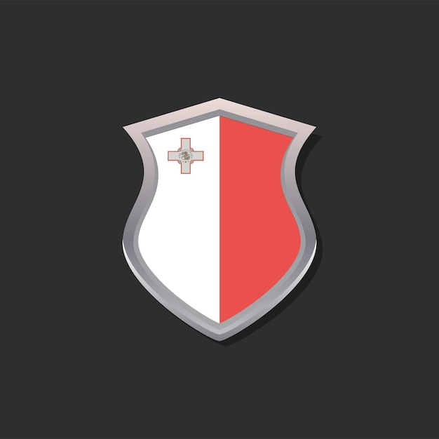 Ilustración de la plantilla de la bandera de Malta
