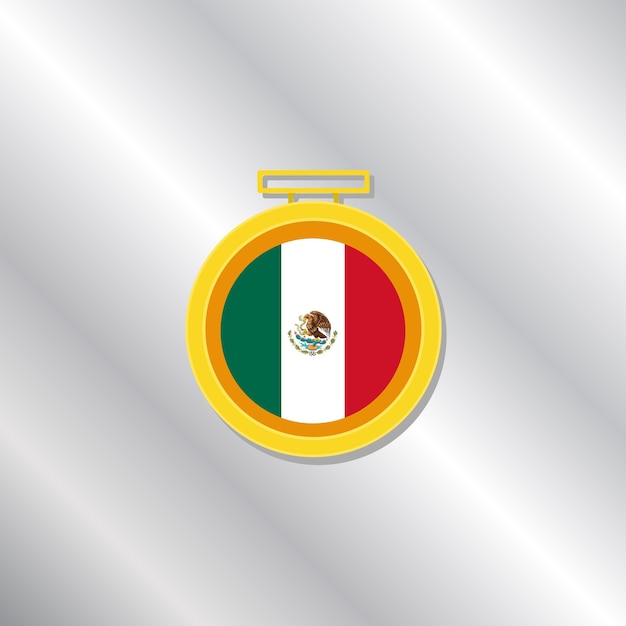 Vector ilustración de la plantilla de la bandera de méxico