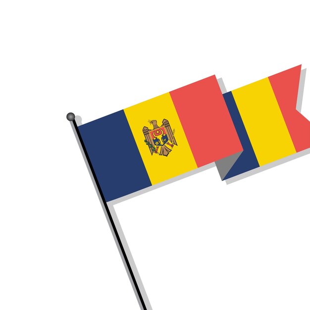 Ilustración de la plantilla de la bandera de Moldavia