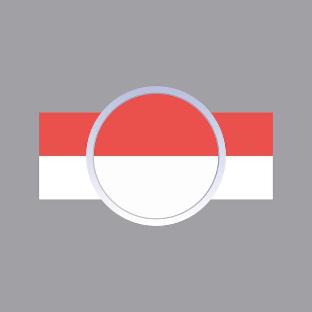 Vector ilustración de la plantilla de la bandera de mónaco