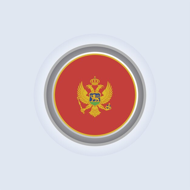 Vector ilustración de la plantilla de la bandera de montenegro