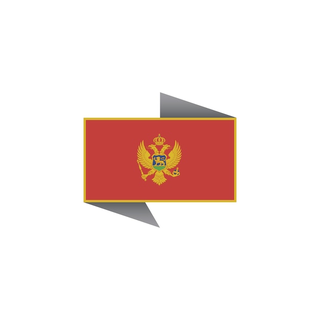 Ilustración de la plantilla de la bandera de Montenegro