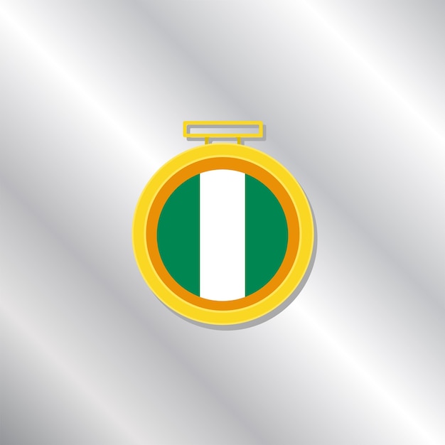 Ilustración de la plantilla de la bandera de nigeria