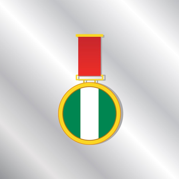 Ilustración de la plantilla de la bandera de nigeria