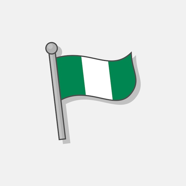 Ilustración de la plantilla de la bandera de Nigeria