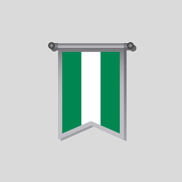 Ilustración de la plantilla de la bandera de Nigeria