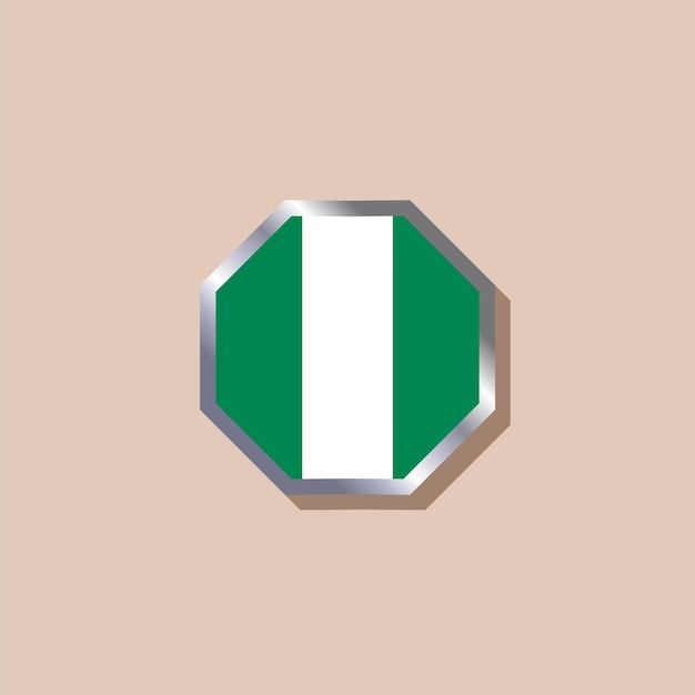 Ilustración de la plantilla de la bandera de Nigeria