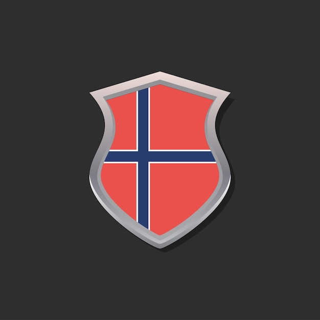 Ilustración de la plantilla de la bandera de Noruega