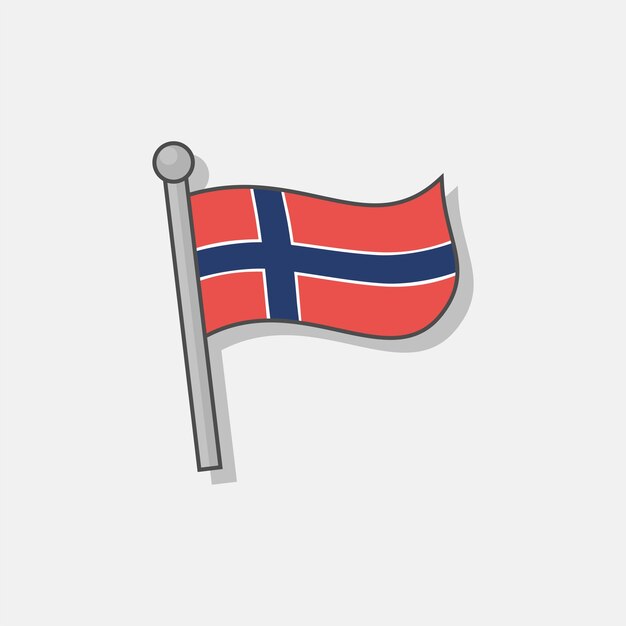 Ilustración de la plantilla de la bandera de Noruega