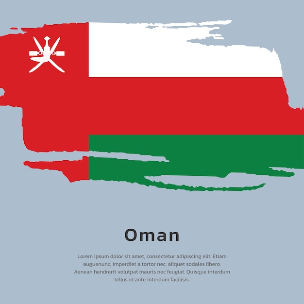 Ilustración de la plantilla de la bandera de omán