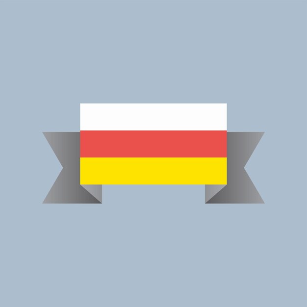 Vector ilustración de la plantilla de la bandera de osetia del sur