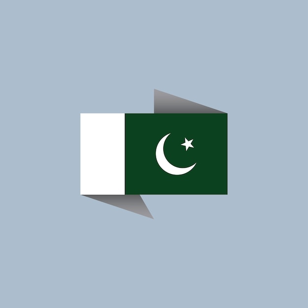 Ilustración de la plantilla de la bandera de Pakistán