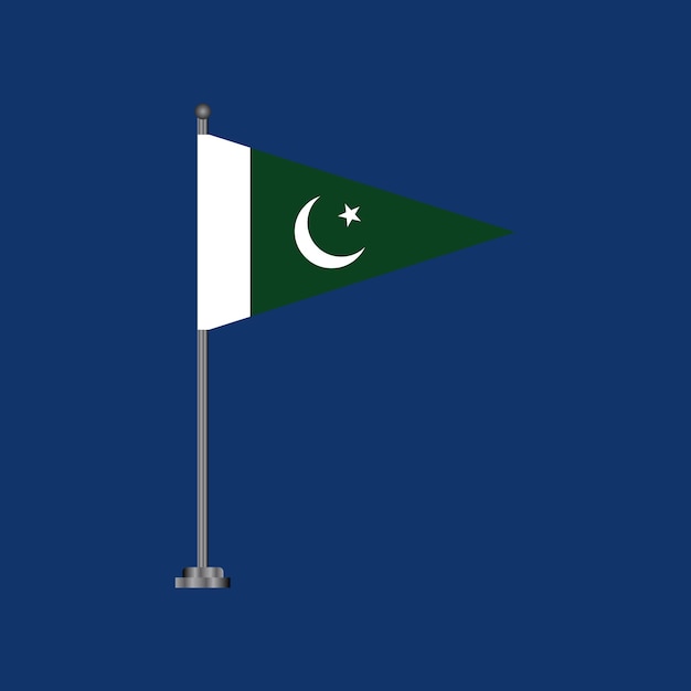 Vector ilustración de la plantilla de la bandera de pakistán