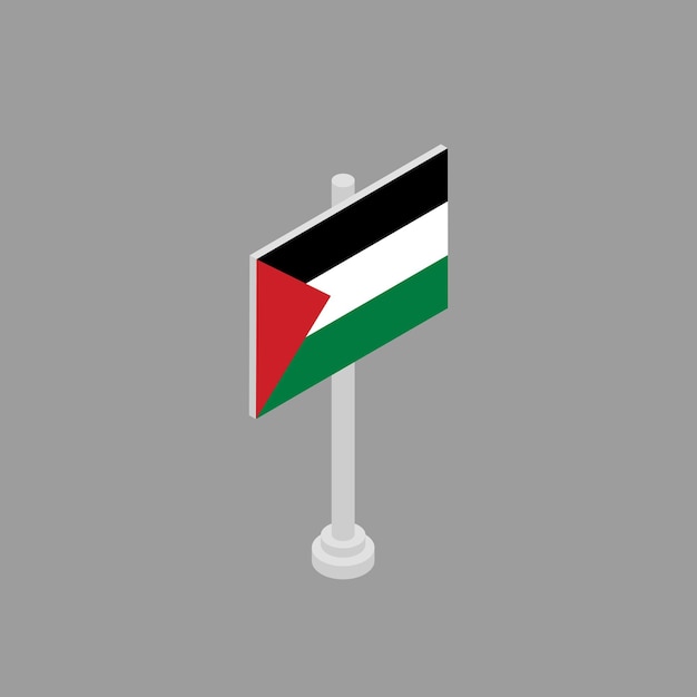 Vector ilustración de la plantilla de la bandera de palestina