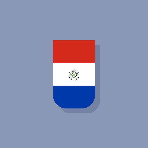 Vector ilustración de la plantilla de la bandera de paraguay