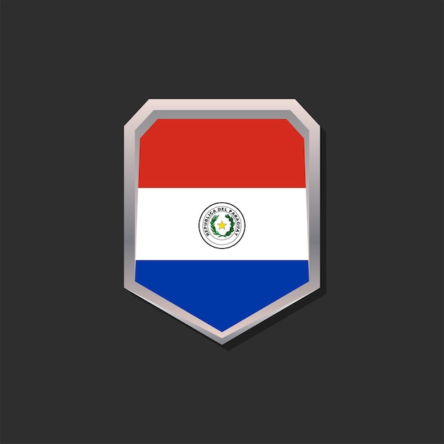 Ilustración de la plantilla de la bandera de Paraguay