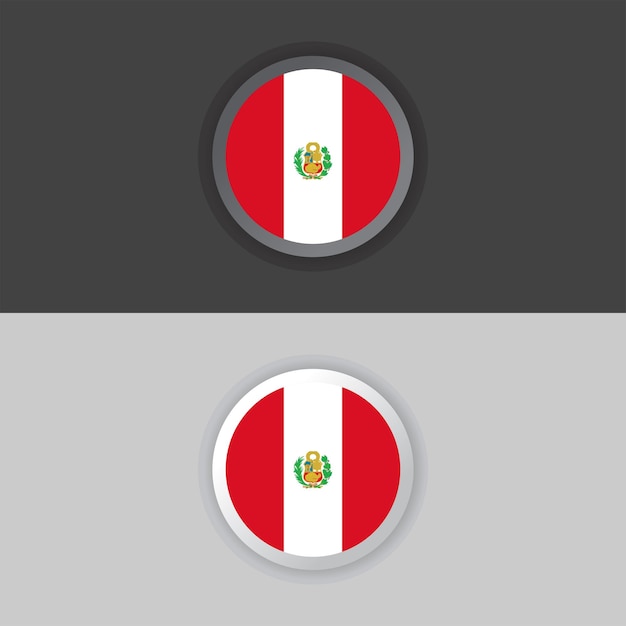 Vector ilustración de la plantilla de la bandera de perú