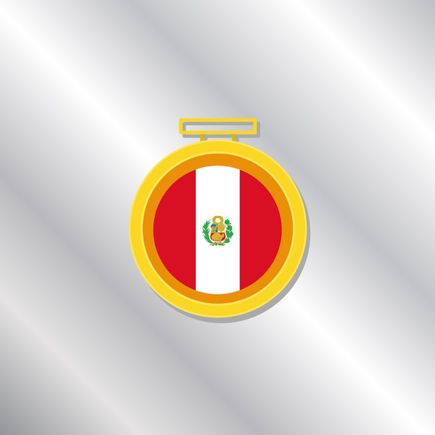 Vector ilustración de la plantilla de la bandera de perú