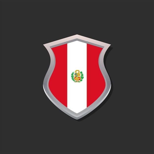 Ilustración de la plantilla de la bandera de Perú