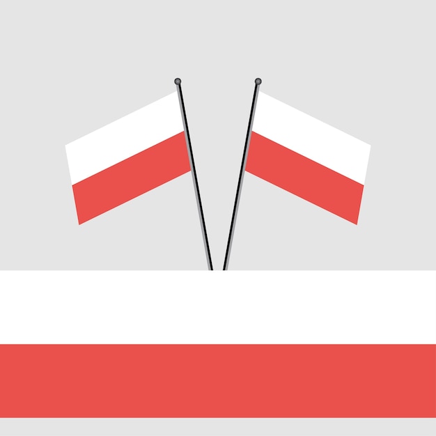 Ilustración de la plantilla de la bandera de Polonia