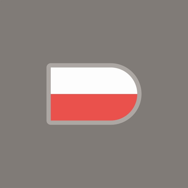 Ilustración de la plantilla de la bandera de Polonia