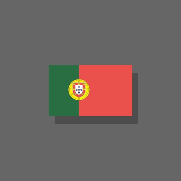 Ilustración de la plantilla de la bandera de Portugal