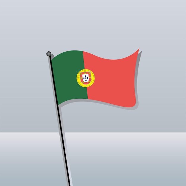 Vector ilustración de la plantilla de la bandera de portugal