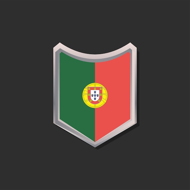 Vector ilustración de la plantilla de la bandera de portugal