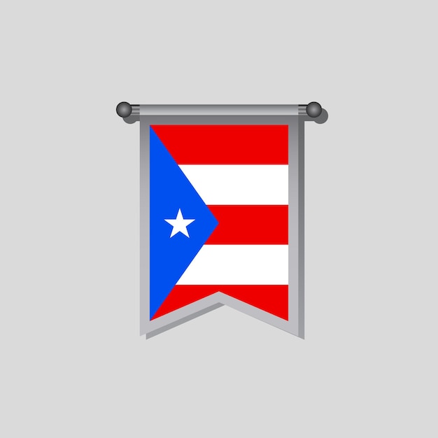 Vector ilustración de la plantilla de la bandera de puerto rico