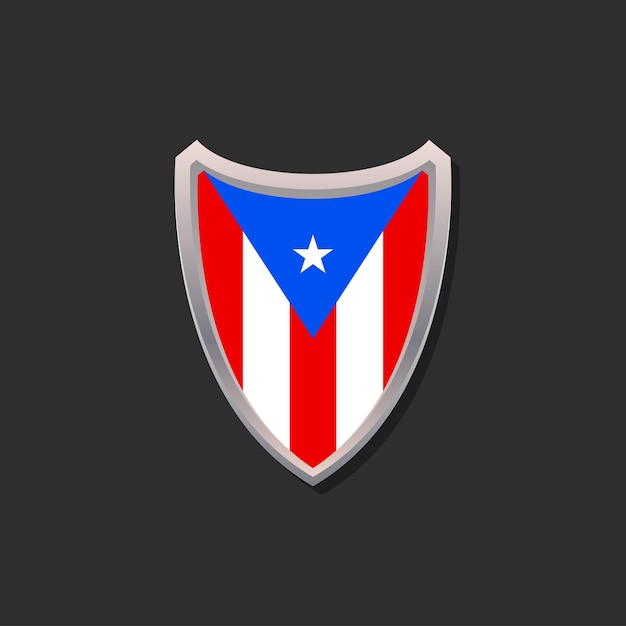 Vector ilustración de la plantilla de la bandera de puerto rico